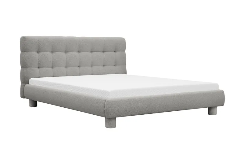 Teddy Komplett Sengpakke Sengeramme med Madrass 160x200 cm - Grå - Møbler - Senger - Dobbeltsenger