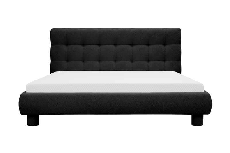 Teddy Komplett Sengpakke Sengeramme med Madrass 160x200 cm, Svart