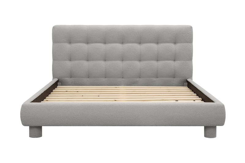 Teddy Komplett Sengpakke Sengeramme med Madrass 180x200 cm - Grå - Møbler - Senger - Dobbeltsenger