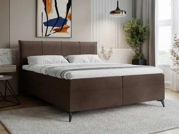 Thoros Komplett Sengepakke 140x200 cm Kontinentalseng med Oppbevaring - Brun - Møbler - Senger - Kontinentalsenger