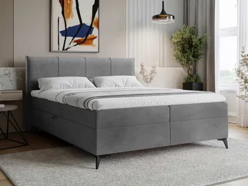 Thoros Komplett Sengepakke 140x200 cm Kontinentalseng med Oppbevaring - Mørk grå - Møbler - Senger - Kontinentalsenger