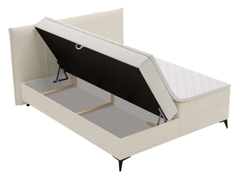 Thoros Komplett Sengepakke 160x200 cm Kontinentalseng med Oppbevaring - Mørk beige - Møbler - Senger - Kontinentalsenger
