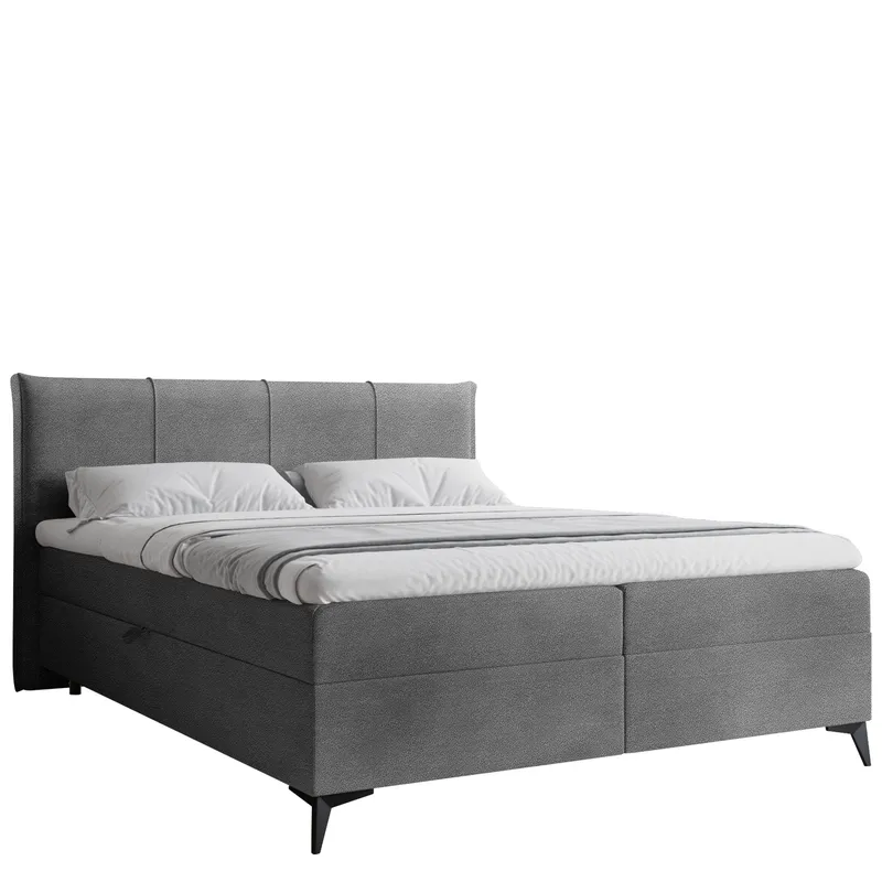 Thoros Komplett Sengepakke 160x200 cm Kontinentalseng med Oppbevaring, Mørk grå