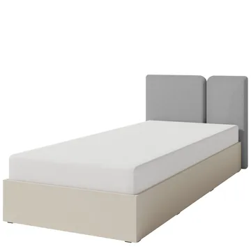 Travic Sammenleggbar Sengeramme med Oppbevaring 90x200 cm i Stoff med Sengegavl - Lys Beige - Møbler - Senger - Senger med oppbevaring