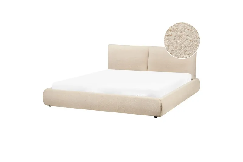 Vannmadrass Vinay - Lys beige/Bouclé, 180x200 cm - Møbler - Senger - Vannsenger