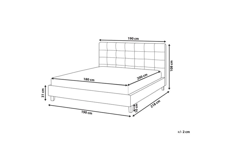 Vannseng La Rochelle - Mørkegrå, 180x200 cm - Møbler - Senger - Vannsenger