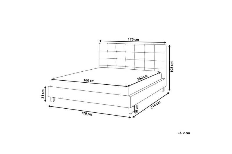 Vannseng La Rochelle - Mørkegrå, svart, 160x200 cm - Møbler - Senger - Vannsenger
