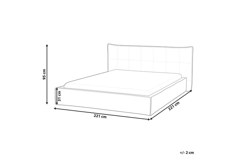 Vannseng Lestre - Beige, svart, 180x200 cm - Møbler - Senger - Vannsenger