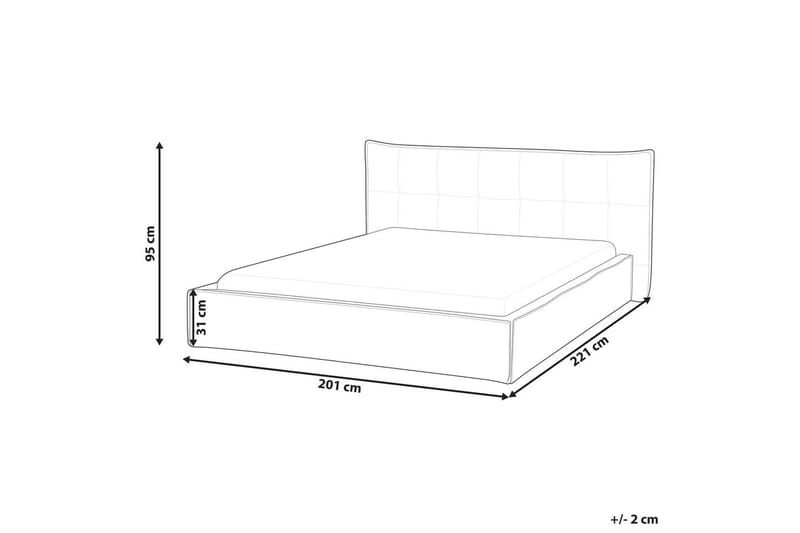 Vannseng Lestre - Taupe, svart, 160x200 cm - Møbler - Senger - Vannsenger