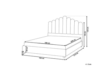 Vannseng Vincennes - Hvit, Svart, 180x200 cm - Møbler - Senger - Vannsenger