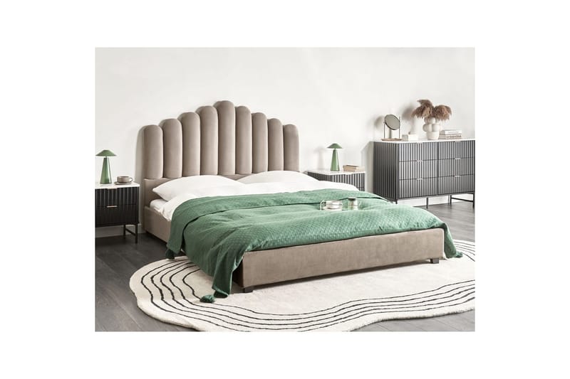 Vannseng Vincennes - Taupe, svart, 160x200 cm - Møbler - Senger - Vannsenger