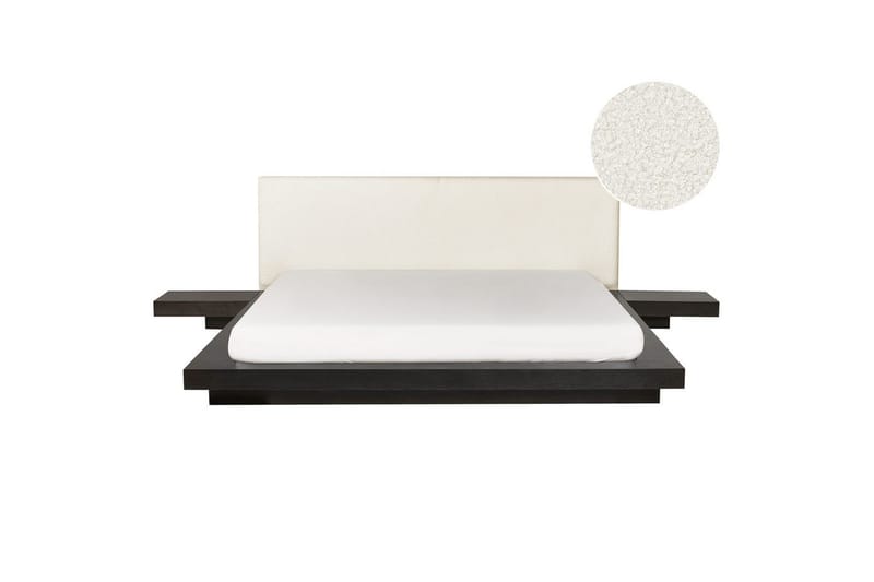 Vannseng Zen, Mørkt tre, hvit, 180x200 cm