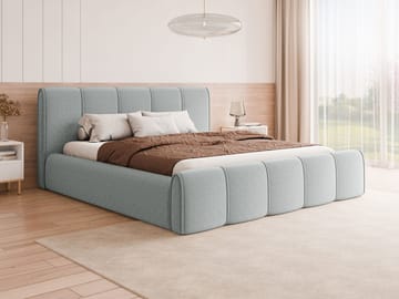 Varlinor Sengeramme 160x200 cm med Oppbevaring - Lys grå - Møbler - Senger - Senger med oppbevaring