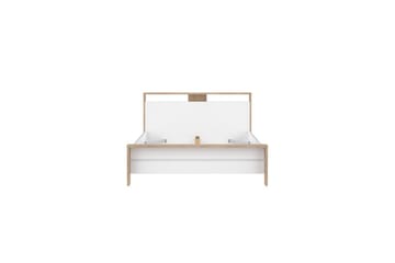 Varun Sengeramme 140x190 cm - Hvit/Natur - Møbler - Senger - Sengeramme & sengestamme