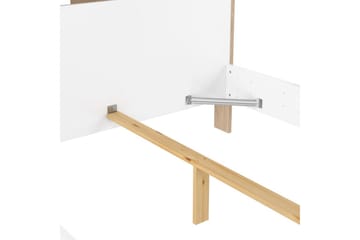 Varun Sengeramme 140x190 cm - Hvit/Natur - Møbler - Senger - Sengeramme & sengestamme