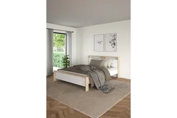 Varun Sengeramme 160x200 cm - Hvit/Natur - Møbler - Senger - Sengeramme & sengestamme