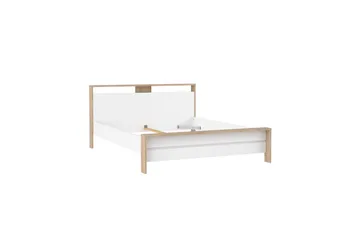 Varun Sengeramme 160x200 cm - Hvit/Natur - Møbler - Senger - Sengeramme & sengestamme