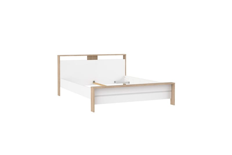 Varun Sengeramme 160x200 cm - Hvit/Natur - Møbler - Senger - Sengeramme & sengestamme