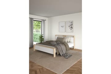 Varun Sengeramme 160x200 cm - Hvit/Natur - Møbler - Senger - Sengeramme & sengestamme
