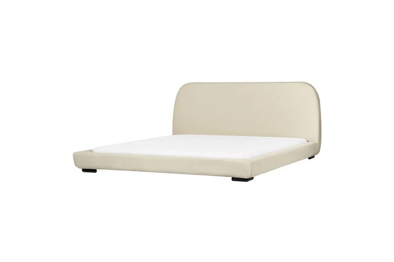 Vattensäng Beliani Roisel Bouclé, 160x200 cm Beige||Black 180x200 VALUE_MISSING_3