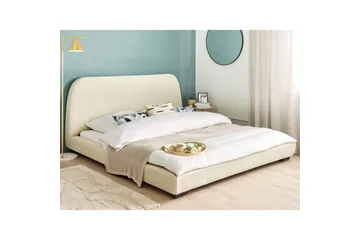 Vattensäng Beliani Roisel Bouclé, 160x200 cm Beige||Black 180x200 VALUE_MISSING_3 - Møbler - Senger - Vannsenger