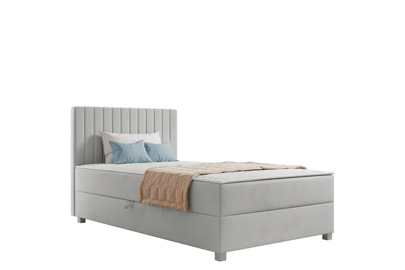 Veyran Sengepakke Kontinentalseng med Oppbevaring 120x200 cm, Grå