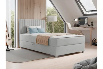 Veyran Sengepakke Kontinentalseng med Oppbevaring 120x200 cm - Grå - Møbler - Senger - Kontinentalsenger