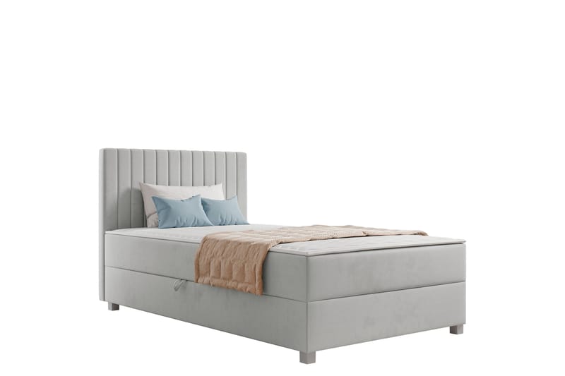 Veyran Sengepakke Kontinentalseng med Oppbevaring 120x200 cm - Grå - Møbler - Senger - Kontinentalsenger