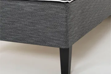 Viken Ramseng med Sengegavl 120x200 cm i Stoff med Fasthetsgrad Fast - Grå - Møbler - Senger - Enkeltsenger