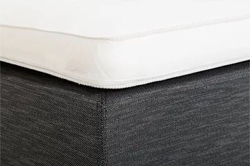 Viken Ramseng med Sengegavl 120x200 cm i Stoff med Fasthetsgrad Fast - Grå - Møbler - Senger - Enkeltsenger