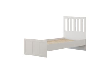 Vyric Sengeramme 90x190 cm i Malt Tre med Sengegavl - Hvit - Møbler - Senger - Sengeramme & sengestamme