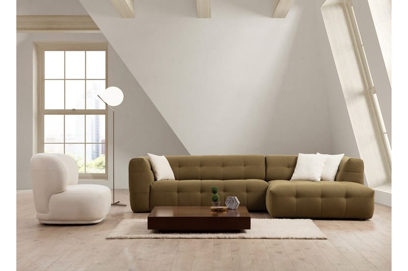 Octavian Sofa med Sjeselong 5-seter - Mørk beige - Møbler - Sofaer - Sofaer med sjeselong