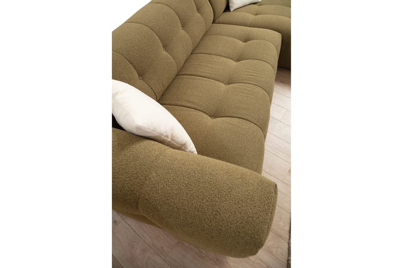 Octavian Sofa med Sjeselong 5-seter - Mørk beige - Møbler - Sofaer - Sofaer med sjeselong