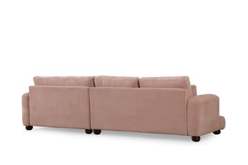 Relento Sofa med Sjeselong 3-seter - Rosa - Møbler - Sofaer - Sofaer med sjeselong - 3 seters sofa med divan