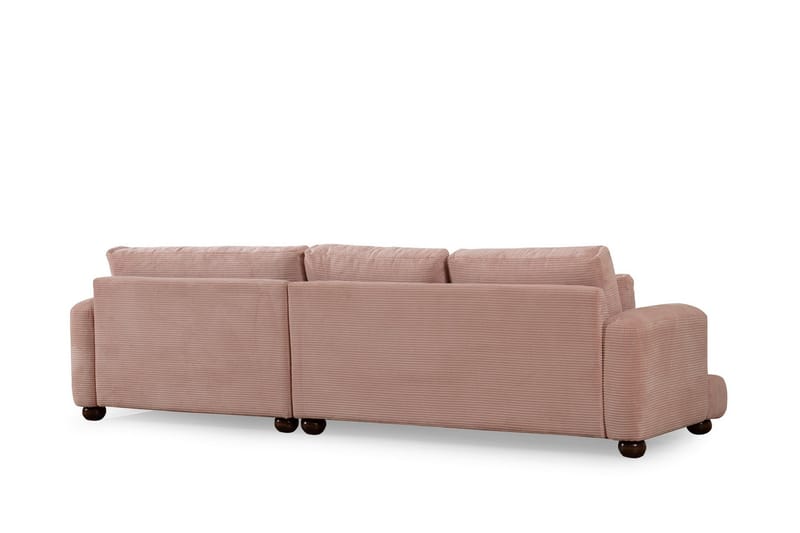Relento Sofa med Sjeselong 3-seter - Rosa - Møbler - Sofaer - Sofaer med sjeselong - 3 seters sofa med divan