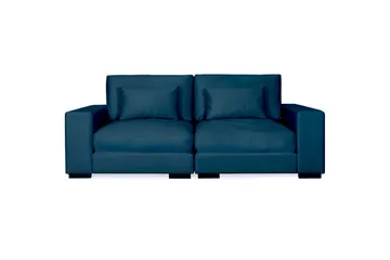 Dubai 2-seters sofa fløyel ekstra dyp - Blå - Møbler - Sofaer - Modulsofaer - Komplett modulsofa