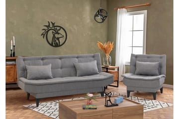 Lepinas Sofagruppe - Grå - Møbler - Sofaer - Sofagrupper