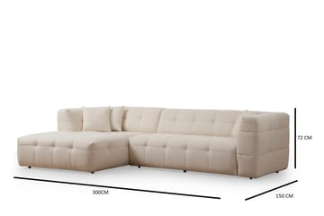 Octavian Sofa med Sjeselong 5-seter - Beige - Møbler - Sofaer - Sofaer med sjeselong