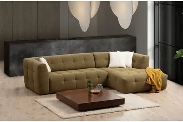 Octavian Sofa med Sjeselong 5-seter - Mørk beige - Møbler - Sofaer - Sofaer med sjeselong