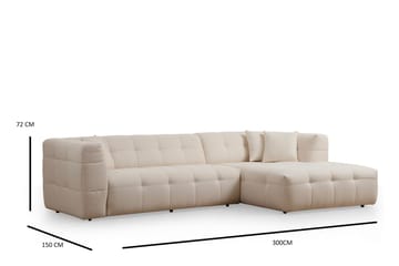 Octavian Sofa med Sjeselong 5-seter - Beige - Møbler - Sofaer - Sofaer med sjeselong