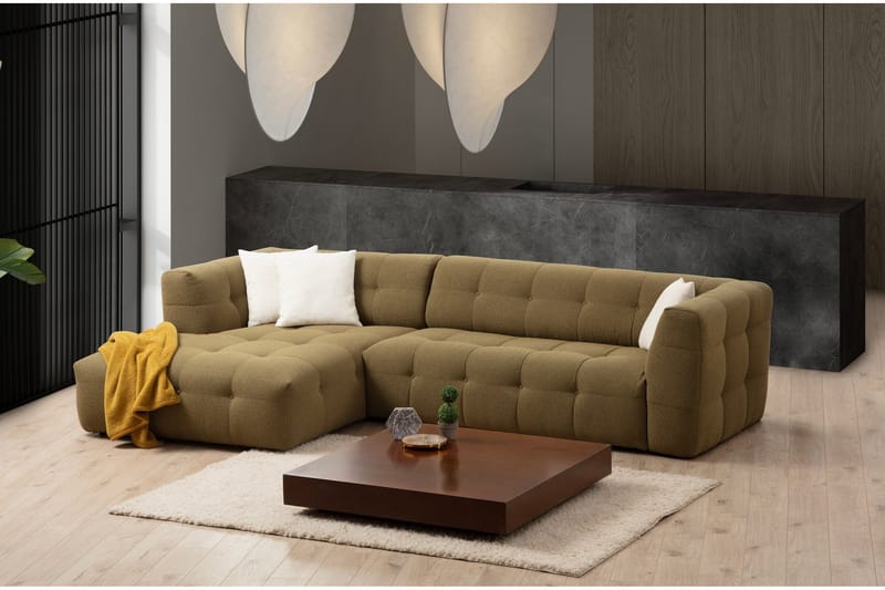 Octavian Sofa med Sjeselong 5-seter - Mørk beige - Møbler - Sofaer - Sofaer med sjeselong
