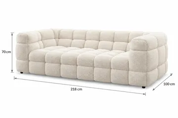 Elise 3-seters boblete sofa - Beige - Møbler - Sofaer - 3 seter sofa