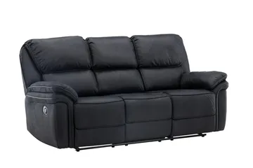 Saranda Reclinersofa - Svart - Møbler - Sofaer - Reclinersofaer - 3 seters kinosofa & reclinersofa