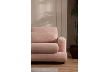 Relento Sofa med Sjeselong 3-seter - Rosa - Møbler - Sofaer - Sofaer med sjeselong - 3 seters sofa med divan