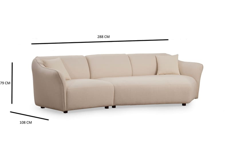 Damor Svingsofa 3-seter - Beige - Møbler - Sofaer - 3 seter sofa