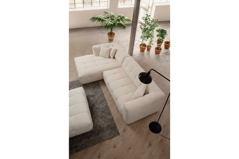 Octavian Sofa med Sjeselong 5-seter - Beige - Møbler - Sofaer - Sofaer med sjeselong