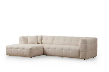 Octavian Sofa med Sjeselong 5-seter - Beige - Møbler - Sofaer - Sofaer med sjeselong