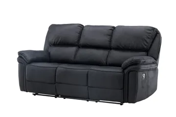 Saranda Reclinersofa - Svart - Møbler - Sofaer - Reclinersofaer - 3 seters kinosofa & reclinersofa