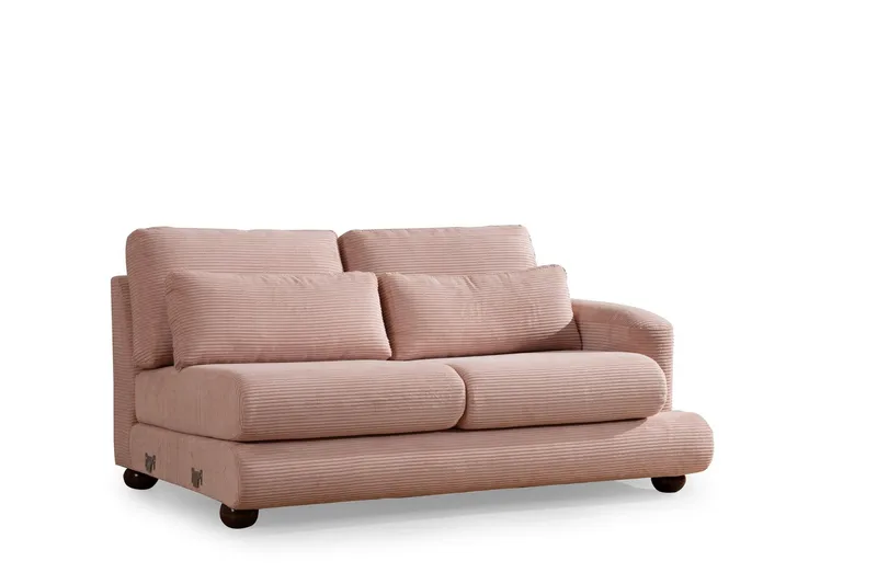 Relento Sofa med Sjeselong 3-seter - Rosa - Møbler - Sofaer - Sofaer med sjeselong - 3 seters sofa med divan