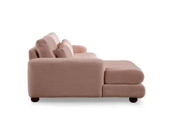 Relento Sofa med Sjeselong 3-seter - Rosa - Møbler - Sofaer - Sofaer med sjeselong - 3 seters sofa med divan